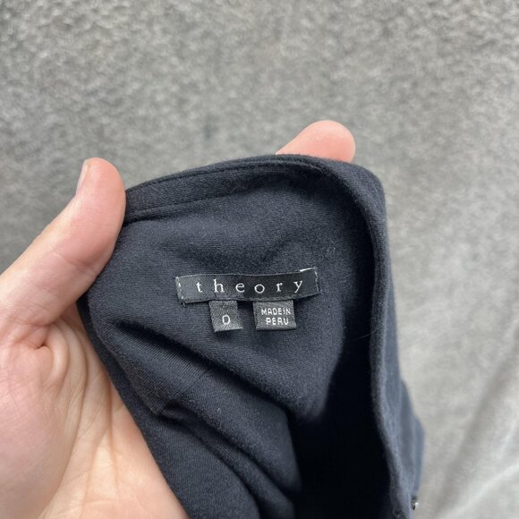 Theory Skirt Womens 0 Black Tiered Ruffle A Line Midi 100% Cotton Style 51174385 - Picture 3 of 9